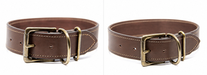 Collar de Cuero de Prestigio para Perro con Bordes Pulidos a Mano y Hebilla de Latón Sólido |   Divine International - Product Image 4
