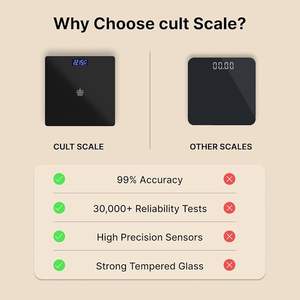 Balance avec écran LCD, capacité 180 kg, plateforme en verre trempé, idéale pour un usage domestique, noire, élégante, durable et fiable - Product Image 3