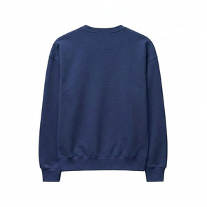 เสื้อสเวตเชิ้ตคอกลมสีดำสำหรับผู้ชาย ผ้าฝ้าย 100% ทรงปกติ สวมใส่สบาย แบบสวมหัว ผ้าถักสำหรับฤดูใบไม้ร่วง สีพื้น แขนยาว - Product Image 3