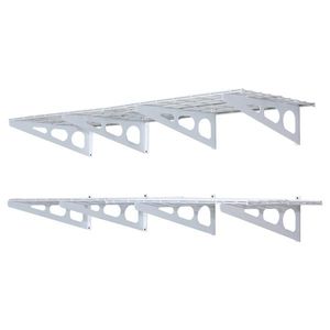 Confezione da 2 Mensole Galleggianti Bianche 2x6ft (60x180cm) per Garage e Soluzioni di Stoccaggio a Parete - Product Image 1