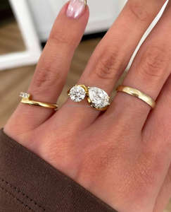 Diamante Cultivado en Laboratorio Marquise de Alta Calidad, Oro Amarillo/Rosa/Blanco de 14/18 Quilates, Certificado IGI, Diseño Elegante para la Vida Diaria, Regalo de Boda - Product Image 1