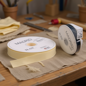 Ruban tissé Il Woven Strap 2,5 cm x 22 m beige - Product Image 2