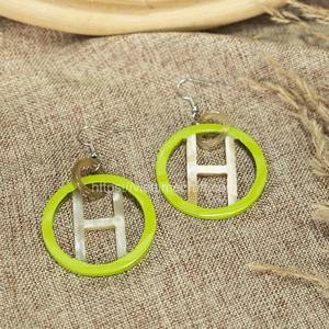 Pendientes de Aro Vintage de Mimbre Ecológico, Personalizables en Color y Forma, para Bodas, Fiestas, Aniversarios, Compromisos, a la Moda - Product Image 3