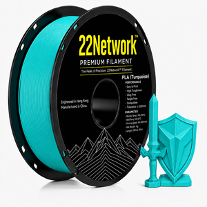 Filamento PLA Turquesa 22Network de 1.75mm, Bobina de 1KG, Filamento para Impresora 3D Industrial, Alta Velocidad 300mm/s, OEM ODM, Directo de Fábrica - Product Image 1