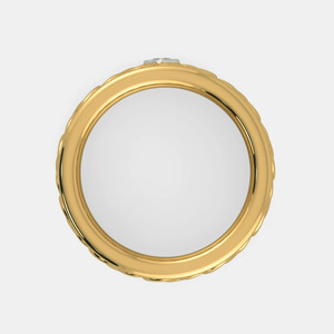 แหวนเพชรทรงปรินเซสคัทหรูหรา ประดับลายฉลุ วงกว้าง ทองคำ 14K สีเหลือง - Product Image 5
