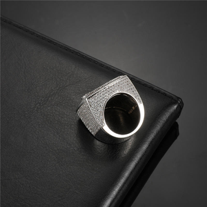 Cushion Shape Moissanite Diamond Letter <b>Ring</b> 925 Silver Iced Out Custom Name Hip Hop <b>Statement</b> <b>Ring</b> - Product Image 3