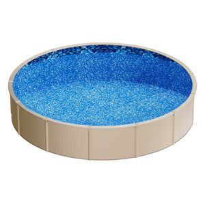 Liner de piscine rond premium de 18 pieds à bords superposés pour parois de 52 pouces de hauteur, installation facile, avec patchs anti-fuite pour piscine - Product Image 1