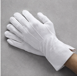 Guantes Formales de Algodón Blanco para Esmoquin, Desfiles, Guardia de Honor e Inspección de Vestimenta para Hombres - Product Image 1