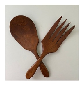 Acacia Wooden <b>Salad</b> <b>Tools</b> 2-Piece Set Eco-Friendly Dishwasher Safe Multifunction American Style for Home & Wedding Tabletop Use - Product Image 1