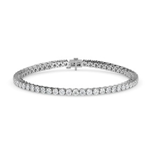 18K Yellow Gold Plated CZ Diamond Tennis Bracelet 4 Prong Setting Luxury Statement Bracelet WomEN Women Wholesale MOQ 1 Piece - Product Image 1
