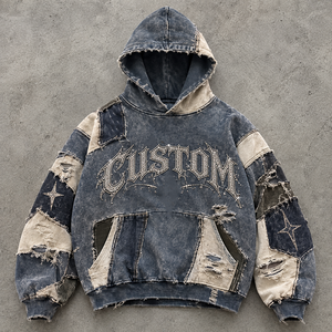 Sudadera con capucha para hombre, sudadera con capucha lavada, sudadera con capucha de forro polar, sudadera con capucha personalizada al por mayor para marcas de ropa urbana estadounidenses con etiqueta privada - Product Image 6