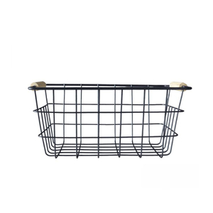 Geometric Metal <b>Wire</b> Eco-Friendly Fruit <b>Basket</b> Black Finish Customized Color Kitchen Countertop Decorative <b>Storage</b> <b>Basket</b> - Product Image 1