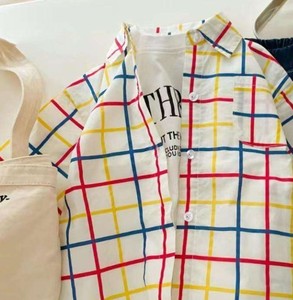 Chemise imprimée à manches courtes pour garçons, col rabattu décontracté, haut respirant en coton et polyester tissé avec poches - Product Image 6