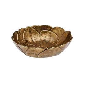 Nouveauté : Bol de service rond en aluminium noir et or pour la maison, les hôtels, les mariages, les tables de réception - Product Image 6