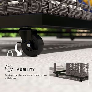 Caddy de almacenamiento de flotador de piscina gris claro con ruedas 43,25 "L X 22,5" W X 28 "H - Product Image 4