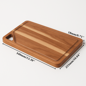 Planche à découper rectangulaire en bois d'acacia avec rainure pour les jus, planche à découper en bois massif pour la cuisine, fabricant OEM - Product Image 4