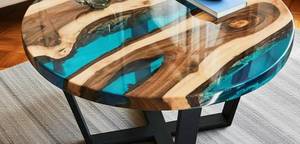 <b>Epoxy</b> <b>Table</b> River <b>Table</b> <b>Coffee</b> <b>Table</b> Wooden <b>Coffee</b> <b>Table</b> Ocean Blue Resin <b>Table</b> Handmade Furniture Live Edge <b>Table</b> Rustic - Product Image 6