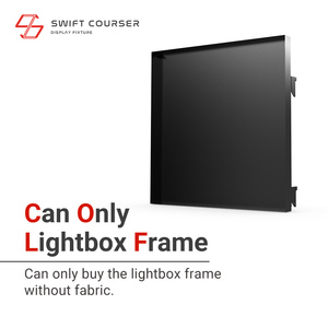 Afficheur publicitaire en tissu avec éclairage LED pour montage mural, style moderne, en métal - Product Image 4