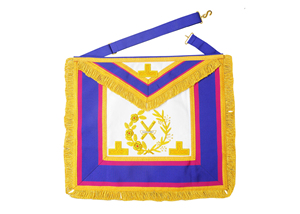 Tablier de Maître de Loge Bleu Personnalisé Professionnel avec Franges Dorées, Régalia Maçonnique avec Broderie Artisanale, Ensembles de Régalia Artisanaux - Product Image 6
