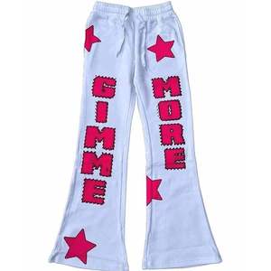 Ensemble de survêtement Y2K Premium pour femme 2026 – Hoodie court zippé et pantalon de jogging imprimé étoiles blanc et rose fluo – Tenue streetwear HD - Product Image 4