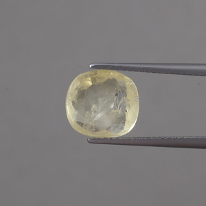 Saphir synthétique certifié IGI, jaune, taille coussin, 10x9,5mm, 8mm, 4,65 carats, qualité supérieure, pour la fabrication de bijoux, traité par cirage/huile. - Product Image 1