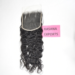 Cheveux humains cambodgiens bruts 6*6 HD, closure à cuticules alignées, couleur naturelle noire, double trame machine, ondulations profondes, pour femmes - Product Image 1