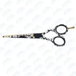 Ciseaux de barbier professionnels Apto Enterprises AE-9683 en acier inoxydable japonais 440c - Design personnalisé écologique pour usage en salon - Product Image 2