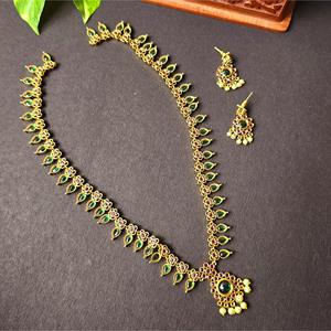 Premium Non-Idol Floral Kemp Haram Cultural Collectible Jewelry - Product Image 2