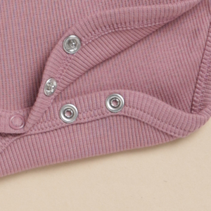 Body de manga larga de elastano de bambú orgánico de calidad superior con mallas de lápiz-Nostalgia Rose - Product Image 3