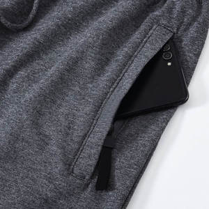 <b>Men's</b> Gray Cotton Bermuda <b>Shorts</b> Casual Drawstring Mid Waist Pockets Breathable Knitted <b>Shorts</b> - Product Image 5