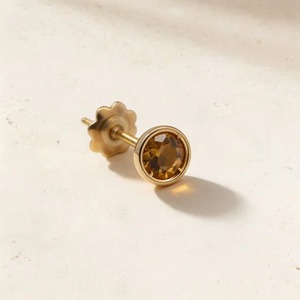 Pendientes de Oro Amarillo de 9K con Diamante Redondo Brillante de 1.50CT, Engastados en Bisel, Joyería Fina al por Mayor - Product Image 2