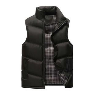 Chaqueta de entrenamiento de invierno acolchada de algodón ligero para hombre, chaleco acolchado sin mangas, capucha gruesa, cuello en V, resistente al viento, transpirable, largo - Product Image 4