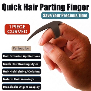 Hair Separation Finger Tool Parting Ring Hook Needles Stainless Steel Easy Nail Design for Precise Hair Sectioning Hair - Product Image 2