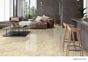 Carrelage en porcelaine brillant effet marbre grand format de luxe 600x1200, surface polie, pour murs et sols, design intérieur et extérieur - Product Image 3