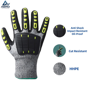 Gants de sécurité résistants aux chocs, avec protection des jointures en TPR et grip antidérapant, résistants aux coupures, pour travaux industriels - Product Image 6