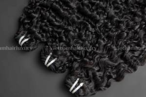 Pelo Remy vietnamita Super doble dibujado cutícula completa alinear océano máquina ondulada profunda trama precio al por mayor del proveedor de Vietnam - Product Image 6