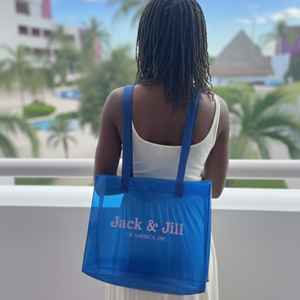 Sac fourre-tout transparent Jack and Jill en PVC, pour le shopping, la plage, les voyages, réutilisable, logo personnalisé, fournisseur en gros - Product Image 6