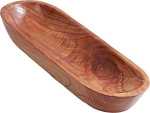 Bol à pâte en bois poli moderne, résistant au lave-vaisselle, léger, pour servir les aliments - Product Image 3