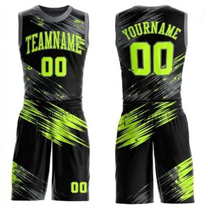 Maillot de basket-ball noir sans manches à séchage rapide de haute qualité, ensemble personnalisé avec logo, uniforme de basket-ball unisexe respirant, fabrication en usine - Product Image 5