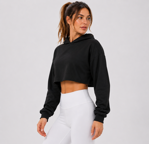 เสื้อฮู้ดครอปผู้หญิงพรีเมียม เนื้อผ้านุ่ม สวมใส่สบาย ทรงทันสมัย เหมาะสำหรับใส่ลำลอง ให้ความสบายในชีวิตประจำวัน ดีไซน์มีสไตล์ ใส่ได้ทุกฤดูกาล ใช้ได้ทุกวัน - Product Image 2
