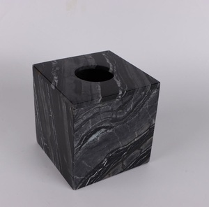 <b>Grey</b> Tissue Holder Luxury Stone Tissue <b>Box</b> Modern Decorative Bathroom Tabletop Home Organizer Accessory morchuna brown being - Product Image 5