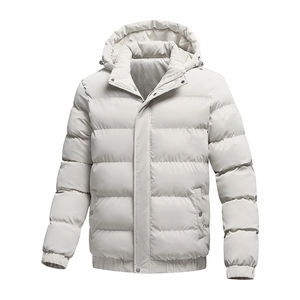 Veste d'hiver matelassée en gros pour hommes, en cuir, épaisse, de luxe, style sport - Product Image 5