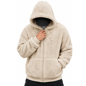 Unisex Custom <b>Sherpa</b> <b>Fleece</b> Hoodie Print Windproof Eco-Friendly Winter Warm Zip-Up Hooded Sweatshirt Casual Streetwear Outdoor - Product Image 1