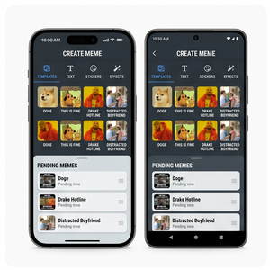 แอป RoyalCraft Meme Generator – สร้างมีมตลกๆ แก้ไขรูปภาพ สร้างเทมเพลตไวรัล และแชร์ได้ทันทีบน ios/android - Product Image 1