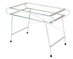 Table console minimaliste moderne avec plateau en verre trempé et structure en métal pour le salon, meubles Lumetal Vietnam S4601 - Product Image 1