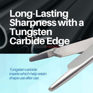 Porte-aiguille Mathieu avec ciseaux intégrés, pinces et aiguille à ciseaux, lames coupantes, 6,5 pouces, instrument chirurgical - Product Image 6