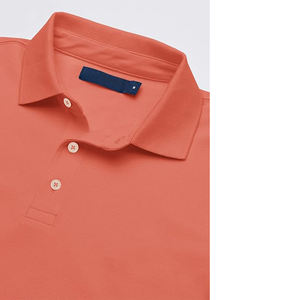 เสื้อโปโลผ้าคอตตอนผสมสำหรับผู้ชาย เนื้อผ้าเรียบ แขนสั้น ผู้จัดจำหน่ายเสื้อยืดส่งออกจำนวนมากสำหรับผู้ชาย - Product Image 5