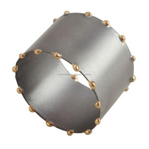Bohemian Style Vintage Napkin <b>Rings</b> Hammered Pattern Galvanized Sheet <b>Crafted</b> Amazing Napkin/Tissue <b>Ring</b> <b>for</b> Christmas Decorated - Product Image 6