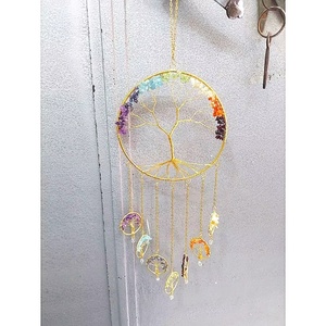 Carillons éoliens en gros attrape-soleil décoration de la maison arbre de vie guérison amour poli 7 cristaux Chakra bricolage artisanat suspendu - Product Image 3