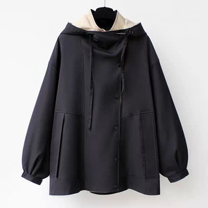 Veste coupe-vent noire et blanche, imperméable, décontractée, pour l'hiver, en stock, à prix raisonnable - Product Image 3